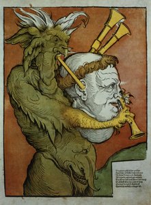 Dieses Bild wurde von den Reformatoren als Flugblatt gegen die römisch-katholische Kirche verwendet. Die untere rechte Ecke ist der Ort, an dem sie Botschaften des Dissens anbrachten, bevor sie diese in der Stadt verteilten